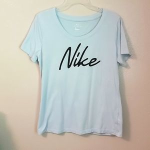 Baby blue Nike top